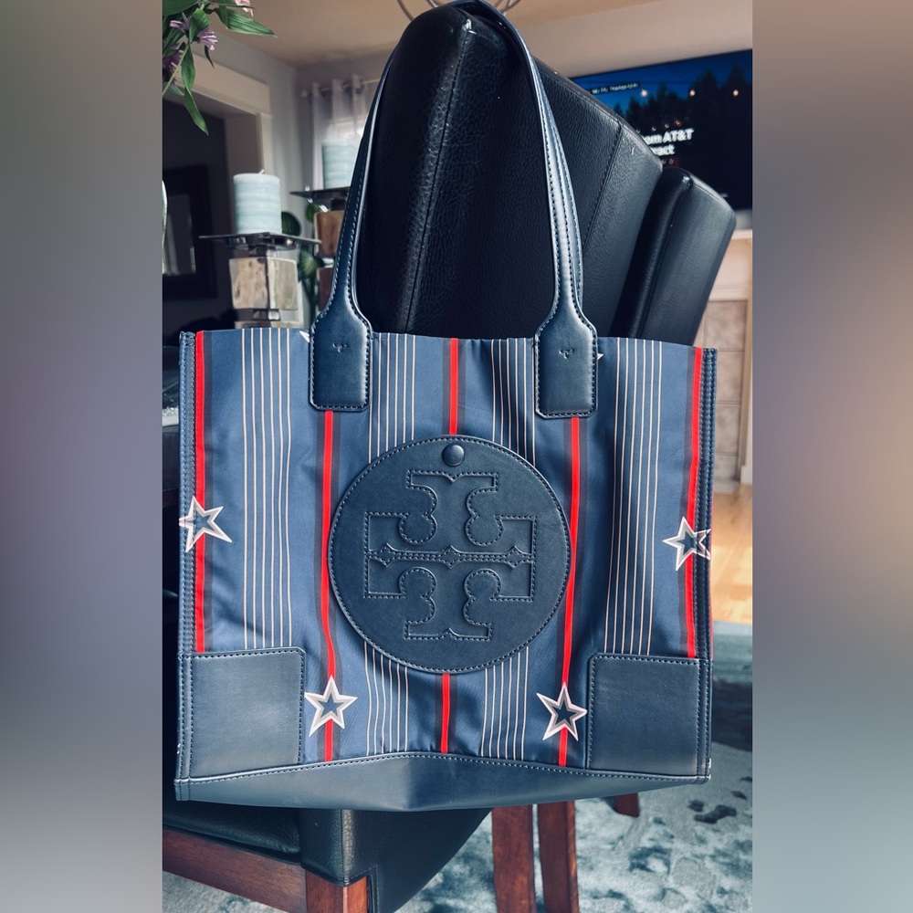 Tory Burch Tote, Blue and Red women